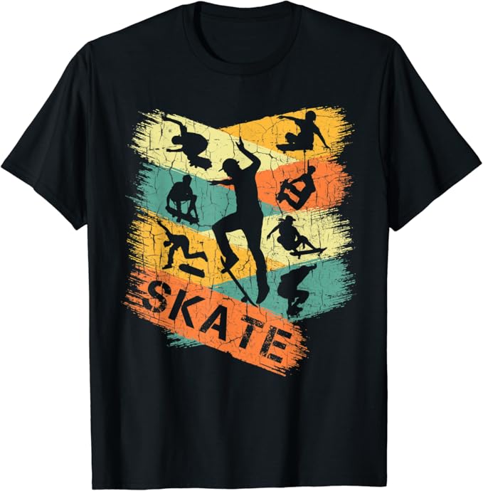 Rétro Skateboard Vintage Skateboard Shirt Skateboarder TShirt Amazon